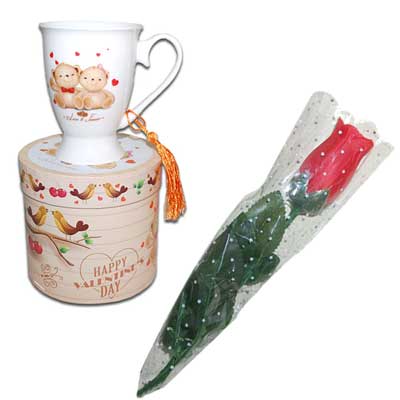 "Valentine Mug -03-code006, Lighting Rose -code044 - Click here to View more details about this Product